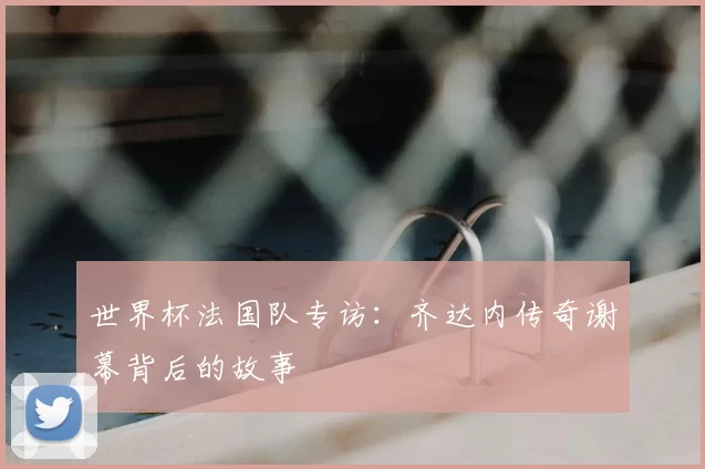 世界杯法国队专访:齐达内传奇谢幕背后的故事