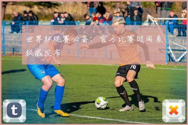 世界杯观赛必备:官方比赛时间表权威发布